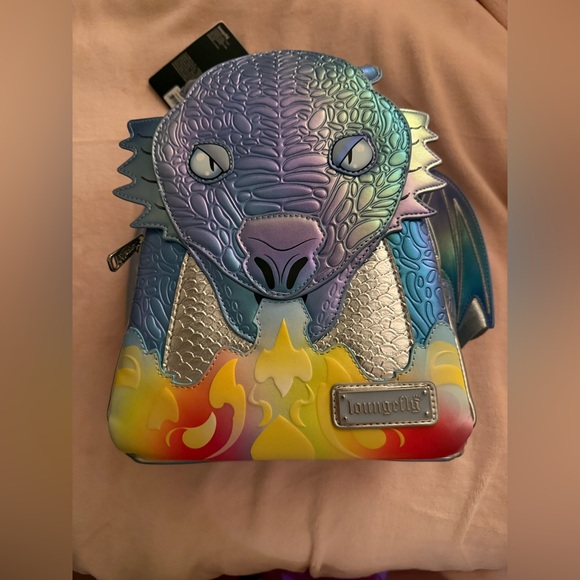 Loungefly Handbags - Loungefly 4th Wing Blue Dragon Backpack